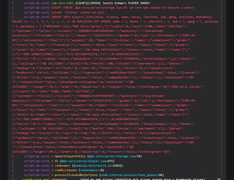 BUG SCRIPT ERROR Qb Core Server Storage Lua 74 Qb Core Was Unable