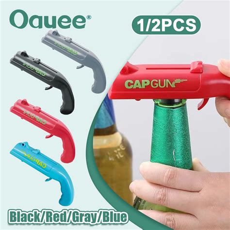 New Portable Cap Gun Creative Flying Cap Launcher Bottle Beer Opener