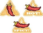 Hot And Spicy Warning Icons Stompstock Royalty Free Stock Vector Rubber Stamps