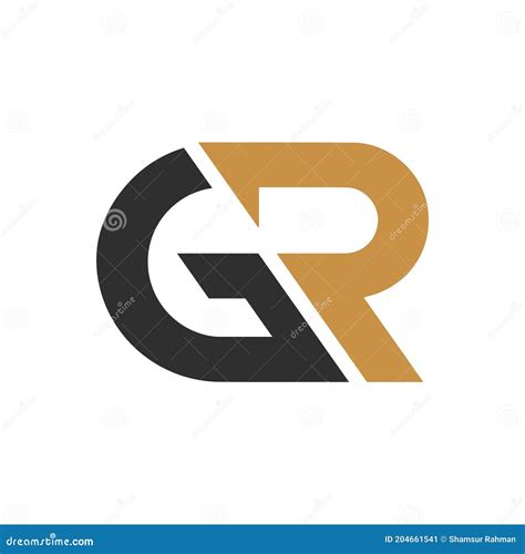 Modelo De Design De Vetor De Logotipo De Letra Inicial Gr Ou Rg