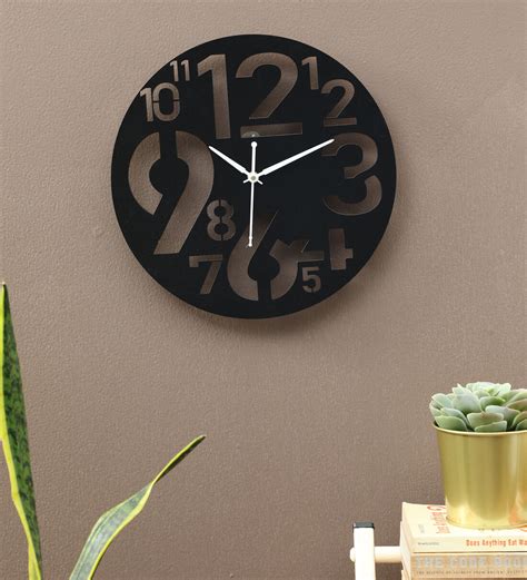 Buy Mdf And Acrylic Analog Alpha Wall Clock At Off By Tangy Oak