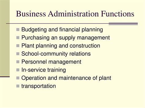 Ppt School Business Administration Powerpoint Presentation Free