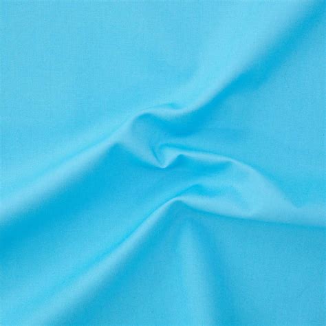 Remnant X Cm Solid Light Blue Cotton Kona Fabric By Robert