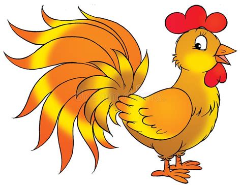 Rooster Cartoon Illustration Stock Illustration - Illustration of ...