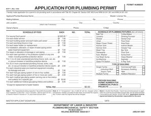 Fillable Online Bsd Dli Mt BCP Application For Plumbing Montana DLI