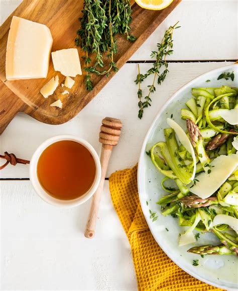 Gr Ner Spargelsalat Mit Honig Vinaigrette Und Mit Langnese Bio