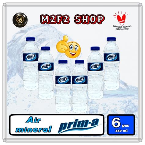 Air Mineral Prima Botol Mini Pet 330 Ml Kemasan 6 Pcs Lazada