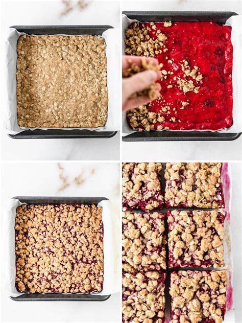 Raspberry Oat Crumble Bars Lively Table