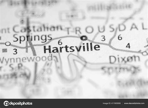 Hartsville Tennessee Usa Road Map Concept Stock Photo by ...