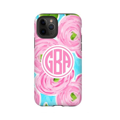 Preppy Monogram Iphone Case Personalized Monogram Iphone Case Etsy