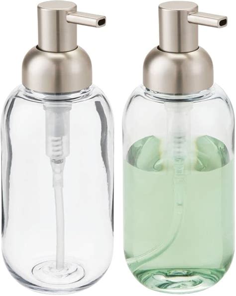 Amazon MDesign Round Plastic Refillable Liquid Soap Dispenser Pump