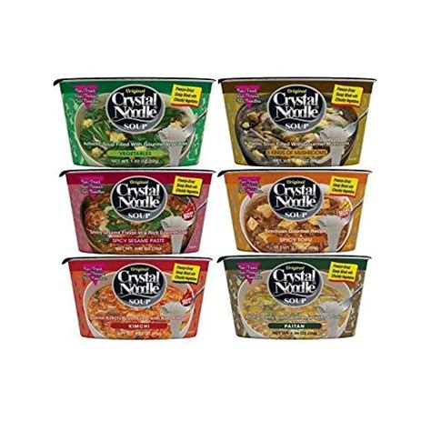 Crystal Noodle Soup Variety Pack 6 Count Spicy Sesame Paste