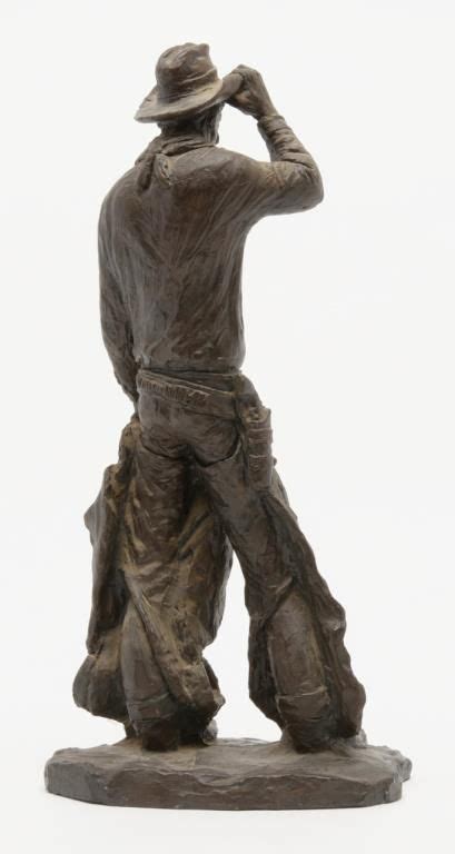 Original Sculpture Of Cowboy By Michael Garman