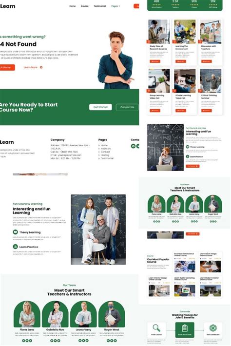 Elearn Learning And Study Elementor Template Kit Study Learning