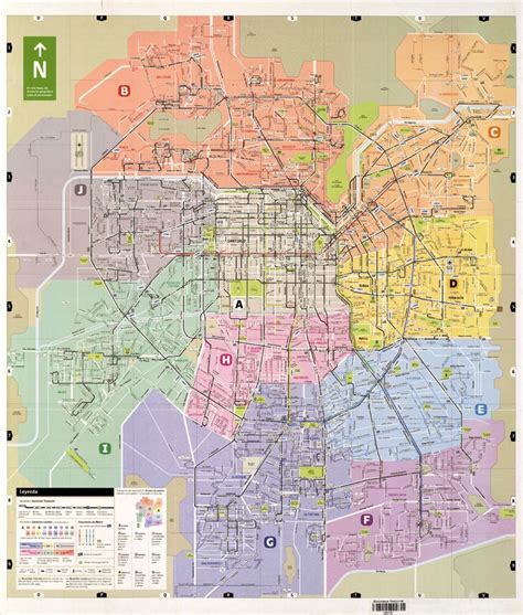 Mapa De Recorridos Troncales Y Locales Del Gran Santiago