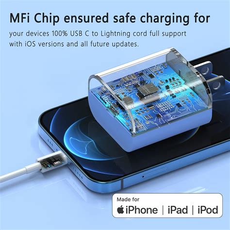 Cargador Para Iphone Certificado Apple Mfi Paquete De Adaptadores De