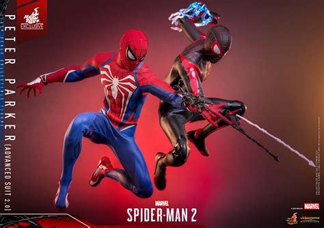 1 6 Hot Toys Marvel S Spider Man 2 Peter Parker Advanced Suit 2 0 Figure Collector