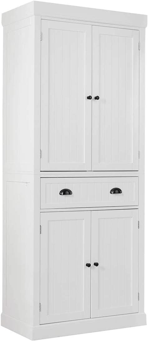 Tangkula 72 H Kitchen Pantry Cupboard Cabinet Traditional Freestanding Large Tall