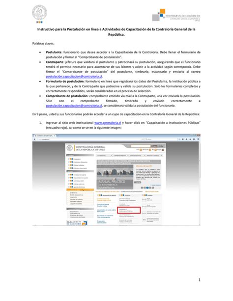 Instructivo De Postulaci N Contralor A General De La Rep Blica