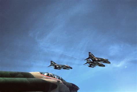 F 4 Phantom Ii Formation Over Vietnam 1972 Fightercargobomber