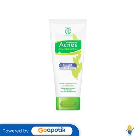 Jual Acnes Natural Care Deep Pore Cleanser Face Wash Krim Gram Tube