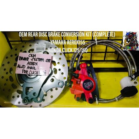 Okm Rear Disc Brake Conversion Kit For Aerox Click Shopee Philippines