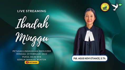 Live Streaming Ibadah Minggu Jemaat Gke Buntok Hari Pensiun Gke Tahun