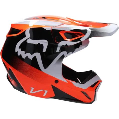 Casco Cross Fox Racing V1 Leed Arancione Fluo