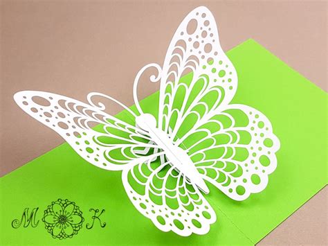 Plotterdatei Pop Up Karte Schmetterling MiriamKreativ De Diy Crafts