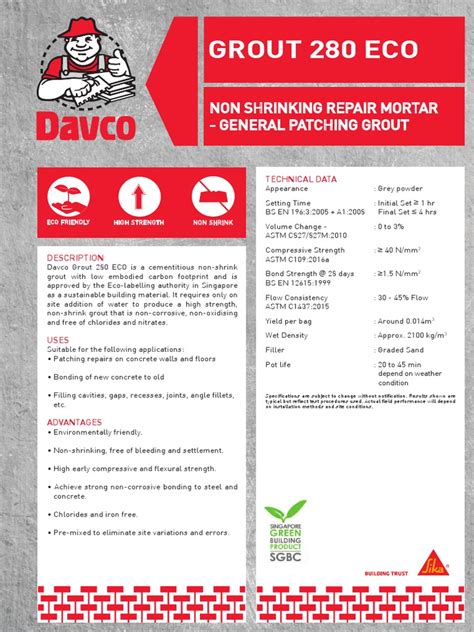 Davco Grout 280 Eco Pdf