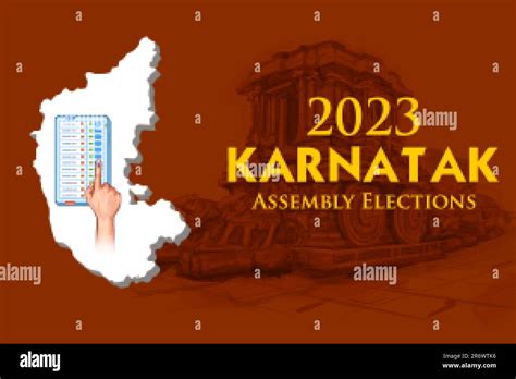 Illustration Of Different People Showing Voting Finger For Karnataka