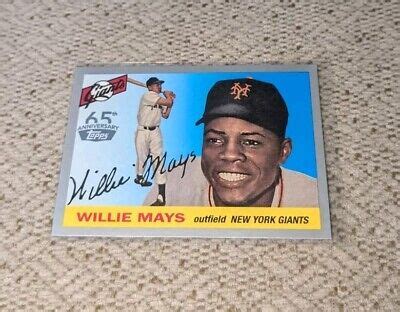 Willie Mays Topps Archives Th Anniversary Reprint Giants Ebay