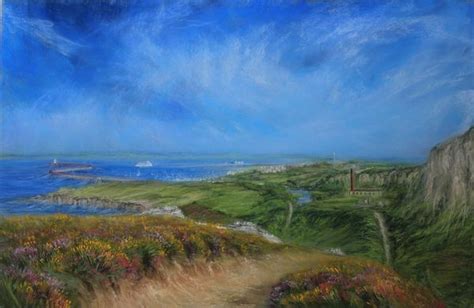 Holyhead Mountain - Pastel