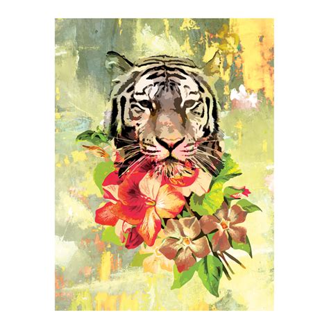 Floral Tiger Wall Art By Modern Prints Modern Prints