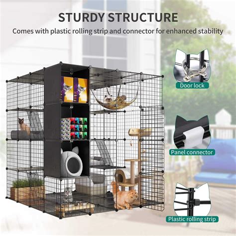 YITAHOME Cat Cage Indoor Large With Storage Cube DIY Catio Cat