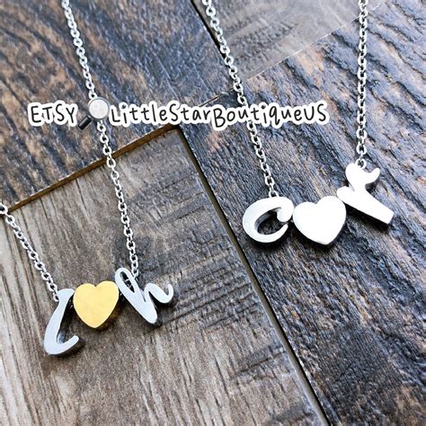 Personalized Lowercase Letter Initial Necklace Monogram Necklace Tiny