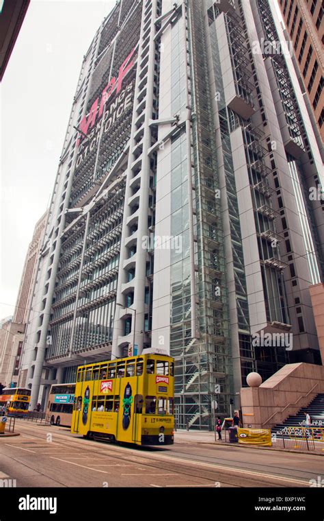 Iconic Transport On Hong Kong Island The Tram Runs The Length Of