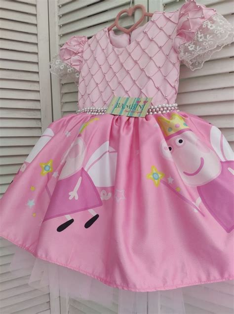 Vestido Niña Fiesta Peppa Pig Alta Costura Mercado Libre