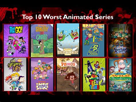 My Top 10 Worst Animated Series By Zythesbandppg2007 On Deviantart