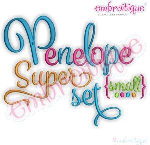 Penelope Super Set Exclusive Calligraphy Script Monogram Alphabet