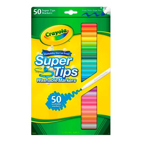 Crayola Super Tips Original 50 Plumones Delgados Marcadores