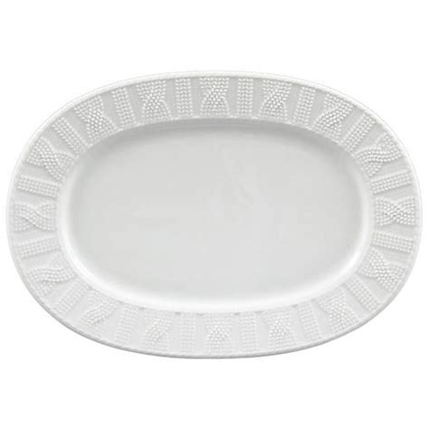 Travessa Em Porcelana Branca Oval Rasa 28cm Submarino