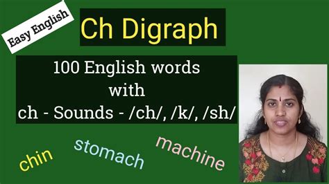 How To Pronounce Ch Digraph Ch Sounds Ch K Sh Ch Digraph