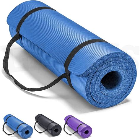 SKY TOUCH Yoga Mat Non Slip Yoga Mat With Strap Included 10mm Thick