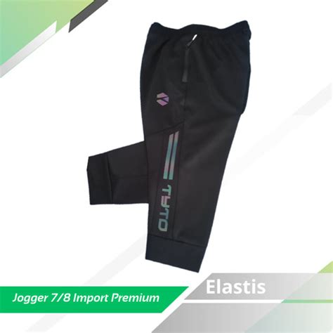 Jual Celana Jogger Pendek Pria Training Joger Bahan Misty Hitam