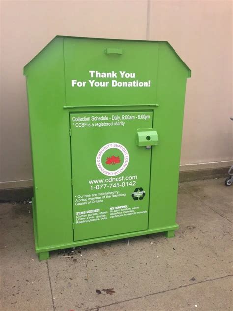 Manufacture Large Capacity Donation Bins Charity With Lock Key Clothing