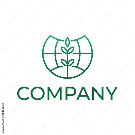 green globe logo design Stock Vector | Adobe Stock