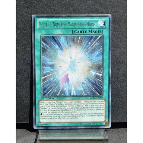 Carte YU GI OH LVAL FR060 Chute De Numeron Magie Rang Moins NEUF FR