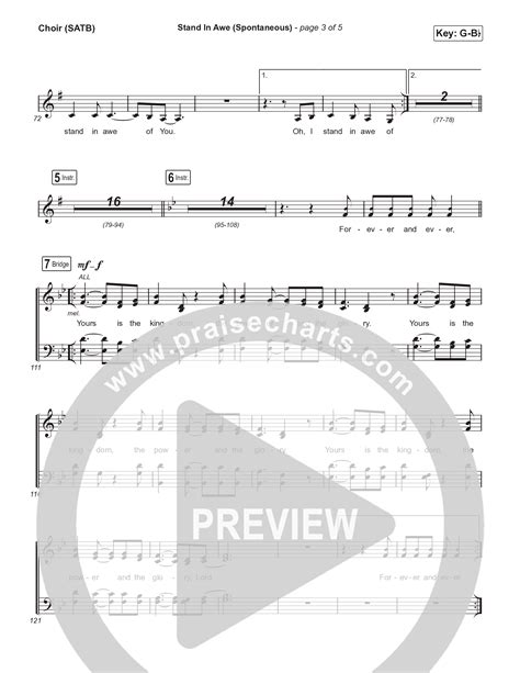 Stand In Awe Spontaneous Live Choir Sheet Music Pdf Bethel Music