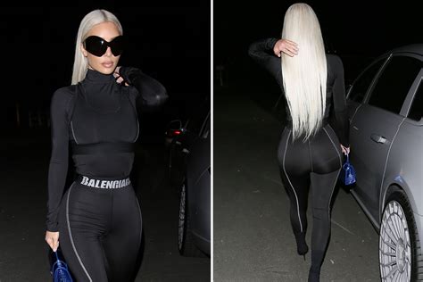 Kim Kardashian Shows Off Her Shrinking Butt In A Skintight Black